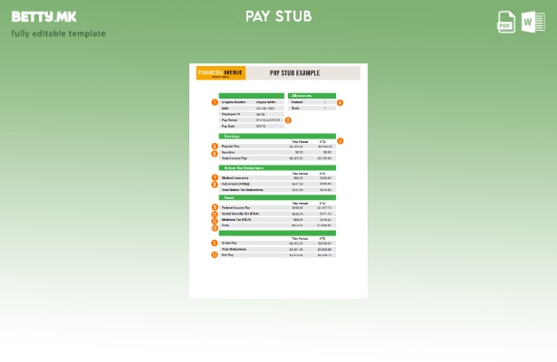 модерен стил Шаблон за плата за финансиска авенија